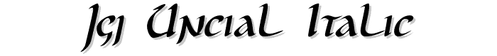 JGJ Uncial Italic font
